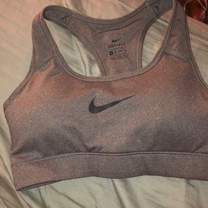 Grey Nike sports bra